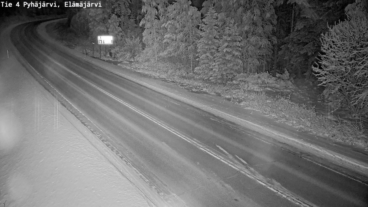 Weather Camera Image Väg 4 Pyhäjärvi, Elämäjärvi, Pyhäjärvi, Pohjois-Pohjanmaa