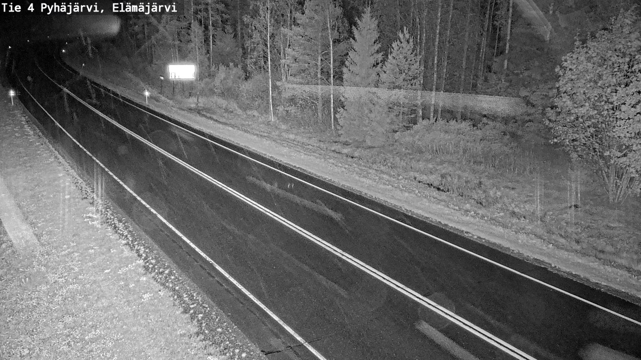 Weather Camera Image Road 4 Pyhäjärvi, Elämäjärvi, Pyhäjärvi, Pohjois-Pohjanmaa