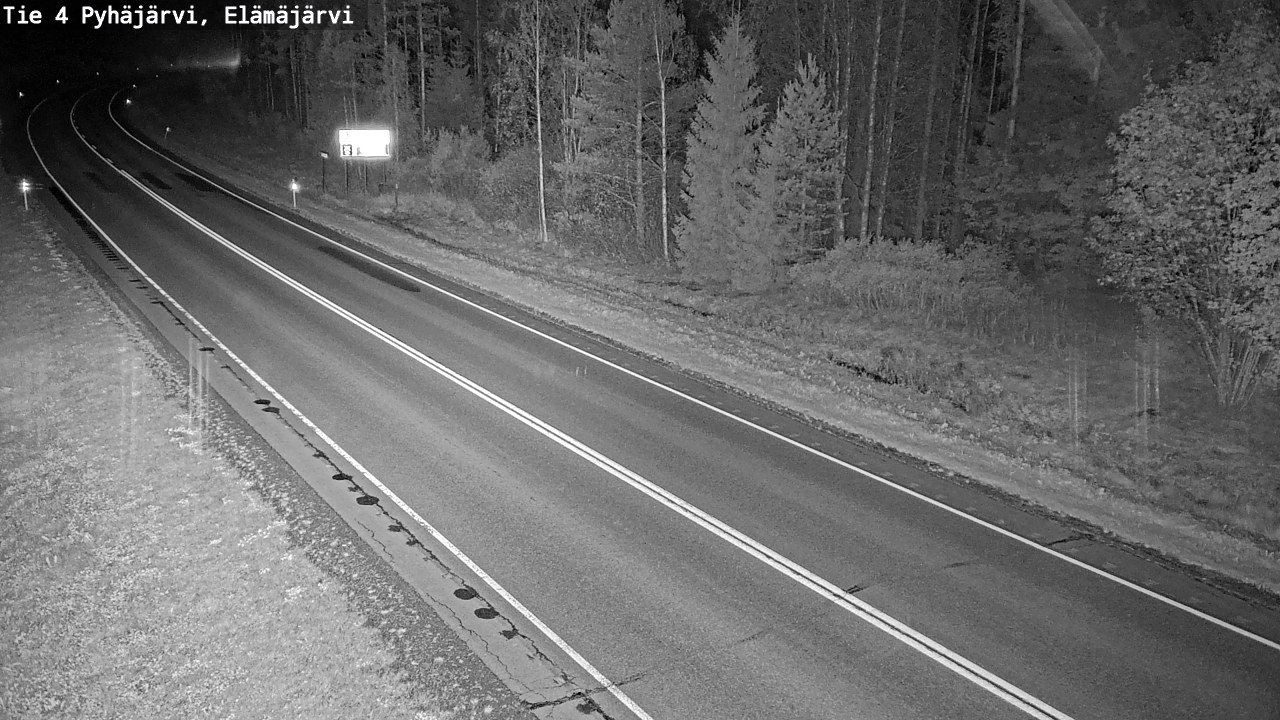 Weather Camera Image Road 4 Pyhäjärvi, Elämäjärvi, Pyhäjärvi, Pohjois-Pohjanmaa