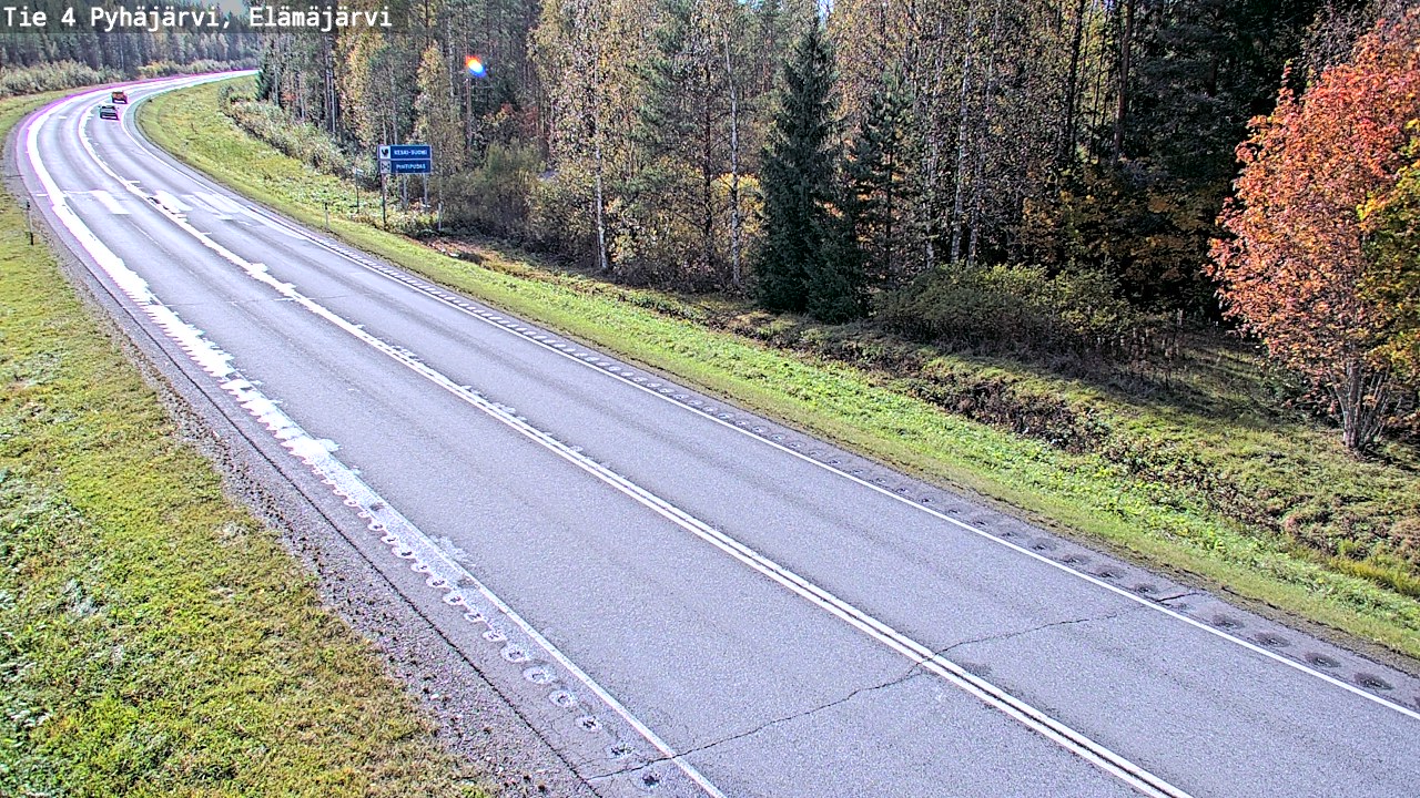 Weather Camera Image Road 4 Pyhäjärvi, Elämäjärvi, Pyhäjärvi, Pohjois-Pohjanmaa