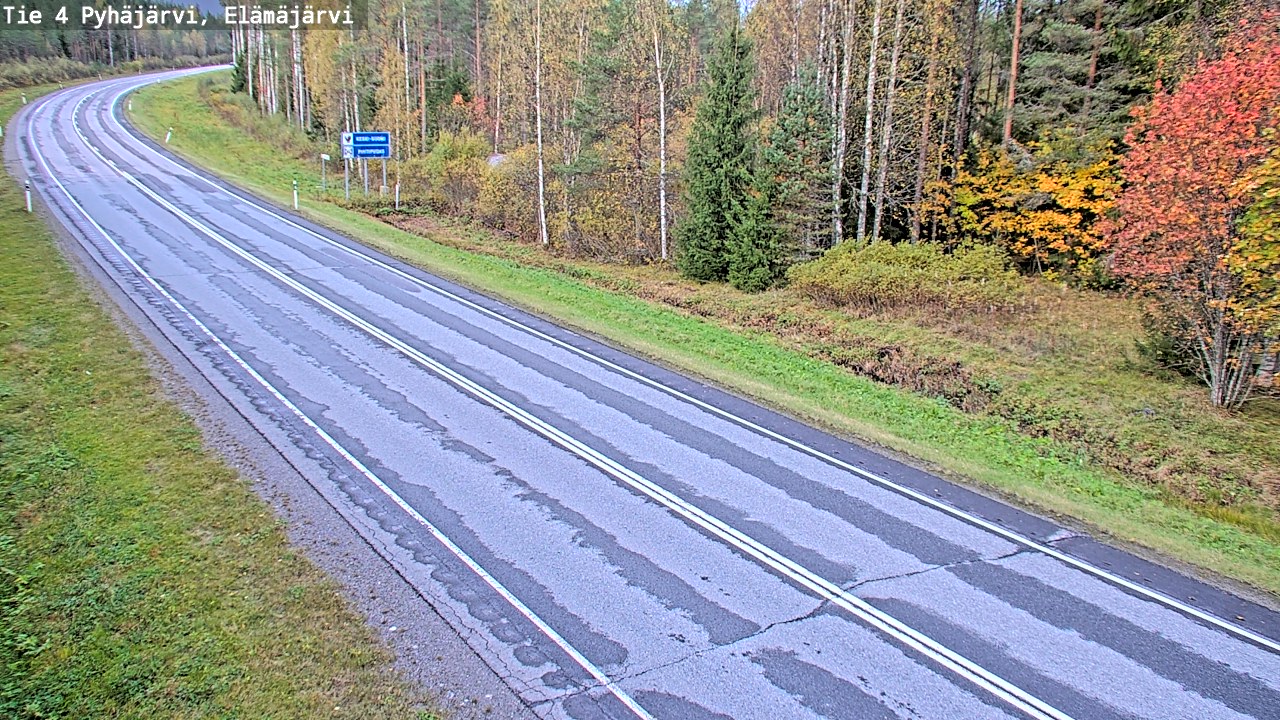 Weather Camera Image Road 4 Pyhäjärvi, Elämäjärvi, Pyhäjärvi, Pohjois-Pohjanmaa
