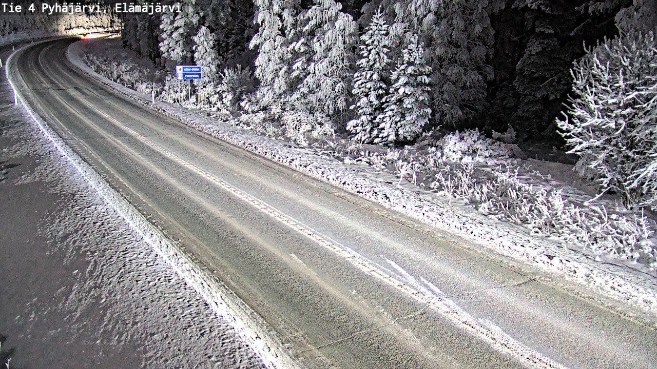 Weather Camera Image Road 4 Pyhäjärvi, Elämäjärvi, Pyhäjärvi, Pohjois-Pohjanmaa