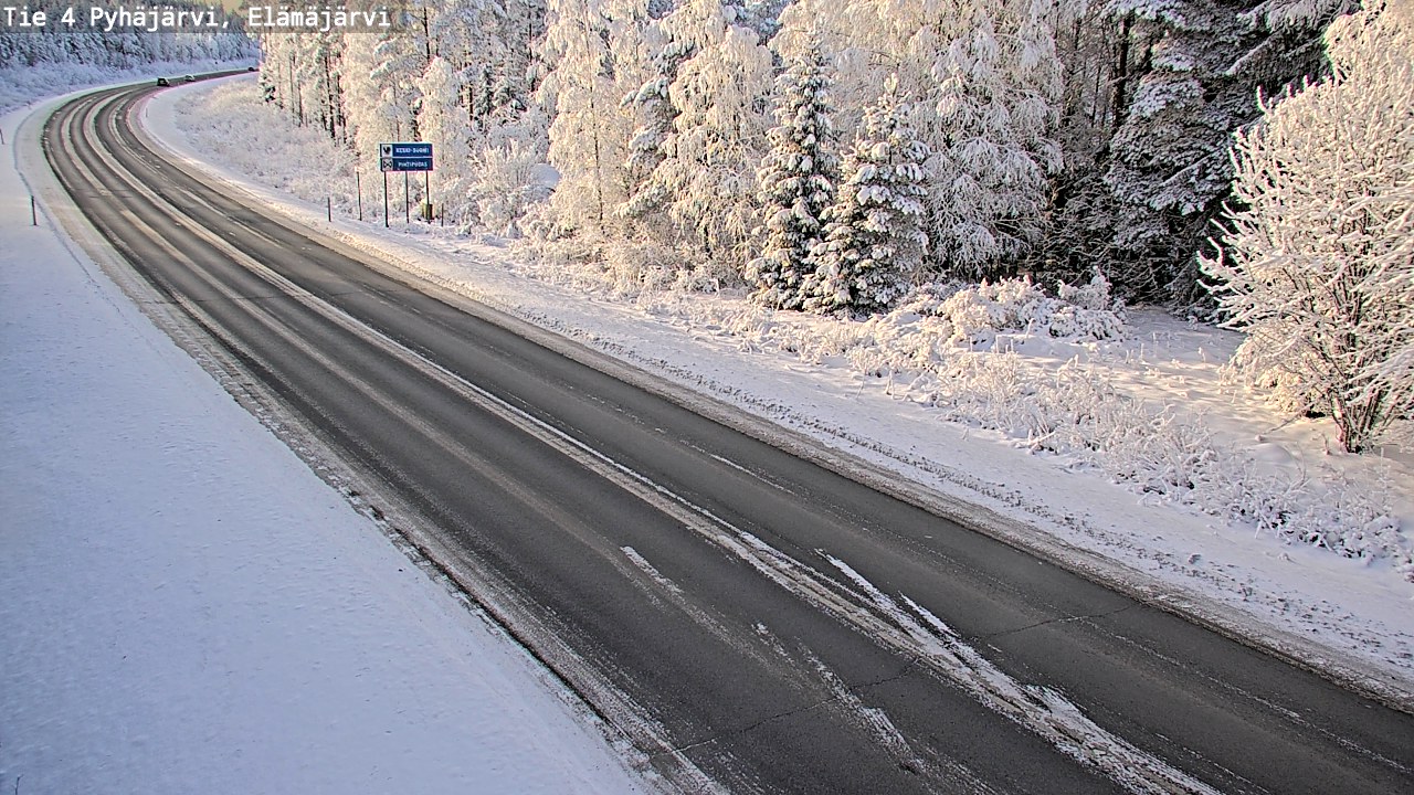 Weather Camera Image Road 4 Pyhäjärvi, Elämäjärvi, Pyhäjärvi, Pohjois-Pohjanmaa