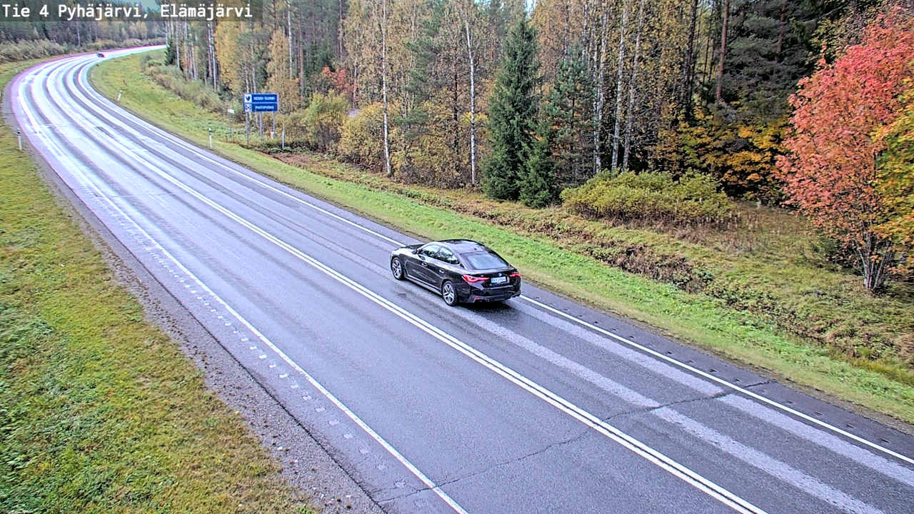 Weather Camera Image Road 4 Pyhäjärvi, Elämäjärvi, Pyhäjärvi, Pohjois-Pohjanmaa