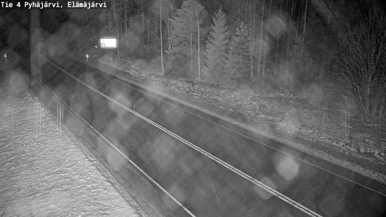 Weather Camera Image Väg 4 Pyhäjärvi, Elämäjärvi, Pyhäjärvi, Pohjois-Pohjanmaa