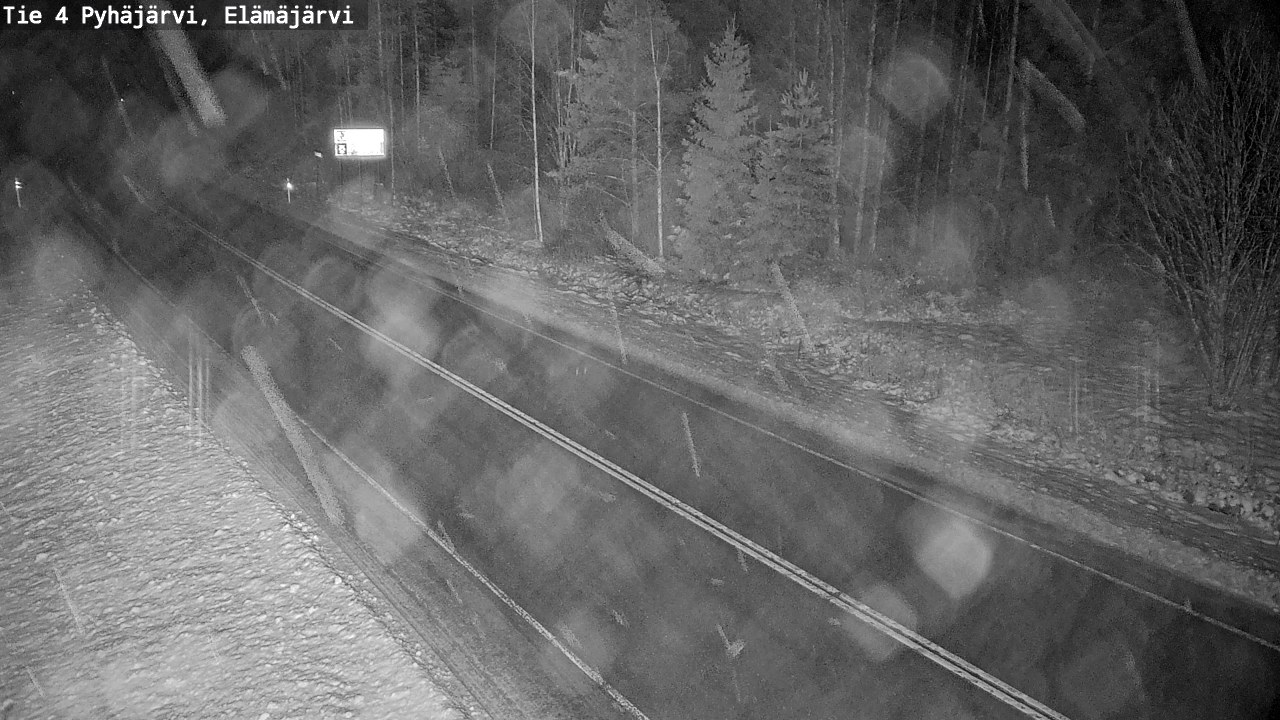 Weather Camera Image Väg 4 Pyhäjärvi, Elämäjärvi, Pyhäjärvi, Pohjois-Pohjanmaa
