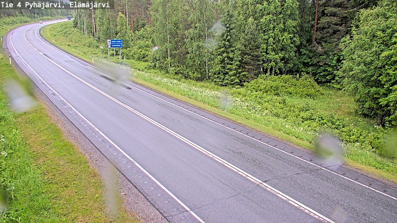 Weather Camera Image Väg 4 Pyhäjärvi, Elämäjärvi, Pyhäjärvi, Pohjois-Pohjanmaa