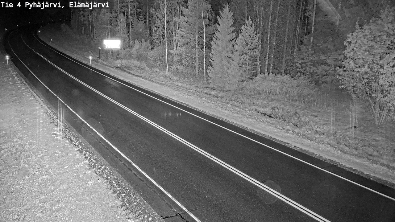 Weather Camera Image Road 4 Pyhäjärvi, Elämäjärvi, Pyhäjärvi, Pohjois-Pohjanmaa