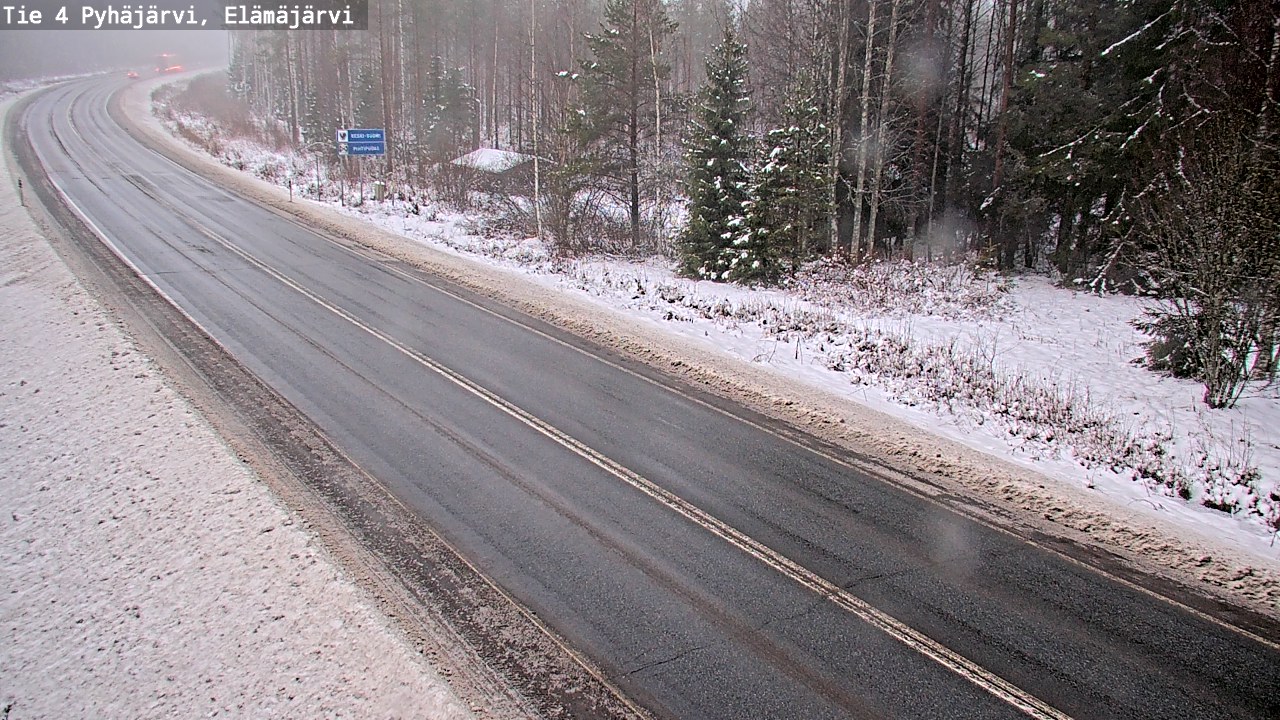 Weather Camera Image Road 4 Pyhäjärvi, Elämäjärvi, Pyhäjärvi, Pohjois-Pohjanmaa