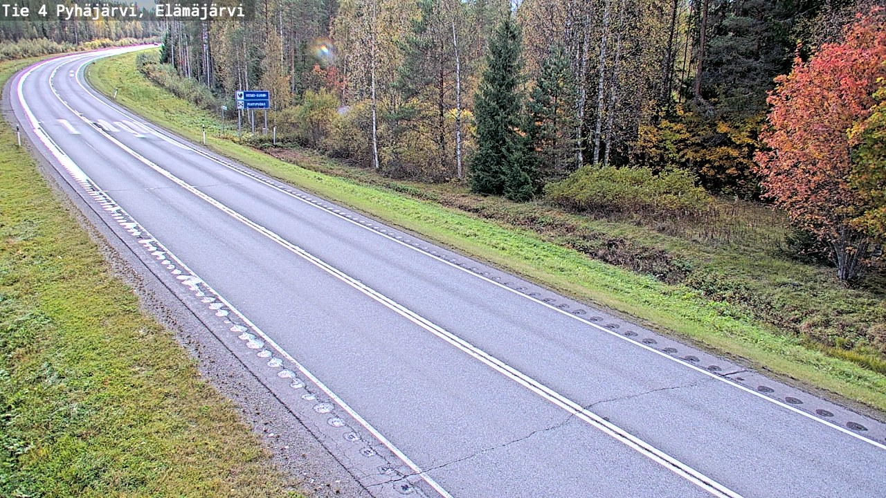 Weather Camera Image Road 4 Pyhäjärvi, Elämäjärvi, Pyhäjärvi, Pohjois-Pohjanmaa
