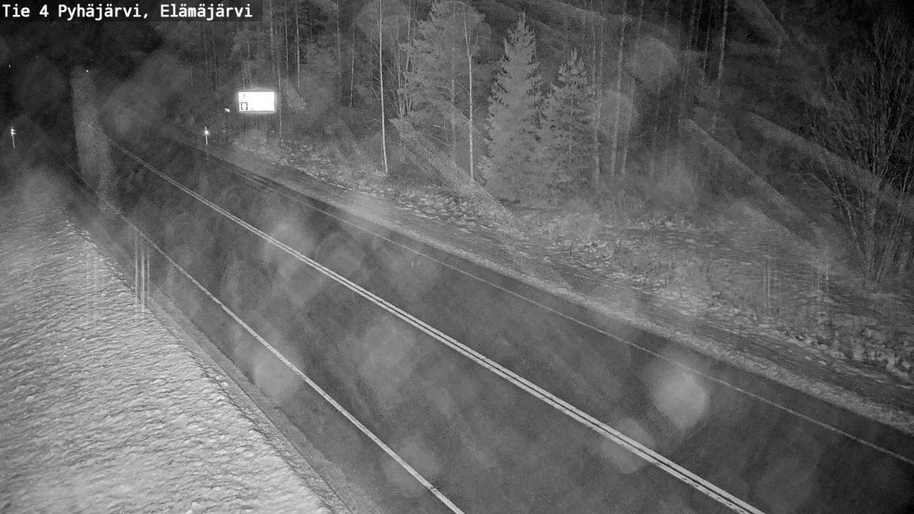 Weather Camera Image Väg 4 Pyhäjärvi, Elämäjärvi, Pyhäjärvi, Pohjois-Pohjanmaa