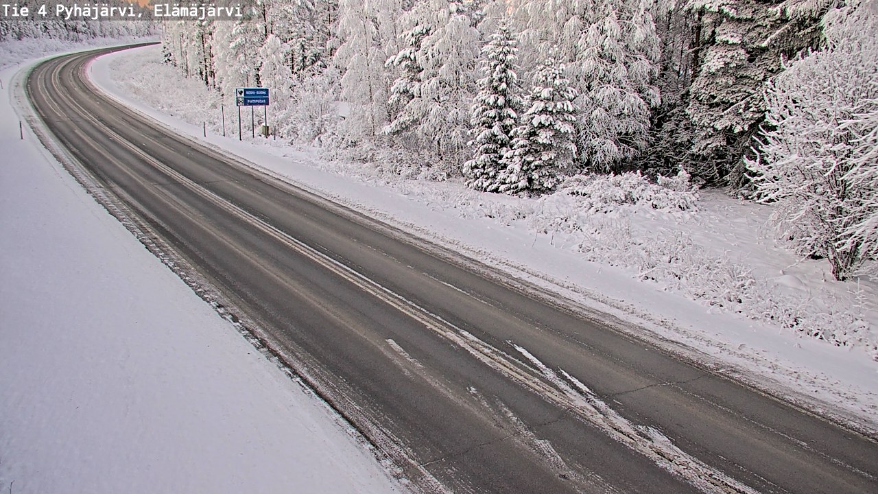 Weather Camera Image Road 4 Pyhäjärvi, Elämäjärvi, Pyhäjärvi, Pohjois-Pohjanmaa