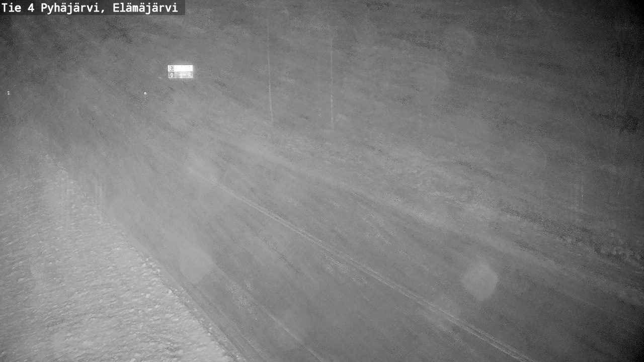 Weather Camera Image Road 4 Pyhäjärvi, Elämäjärvi, Pyhäjärvi, Pohjois-Pohjanmaa