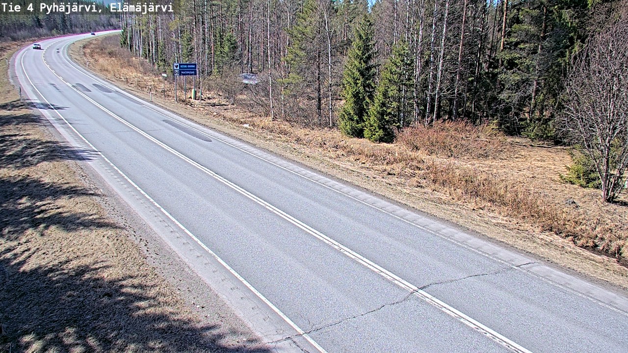 Weather Camera Image Road 4 Pyhäjärvi, Elämäjärvi, Pyhäjärvi, Pohjois-Pohjanmaa