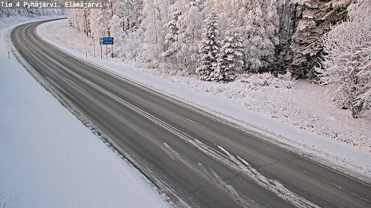 Weather Camera Image Road 4 Pyhäjärvi, Elämäjärvi, Pyhäjärvi, Pohjois-Pohjanmaa