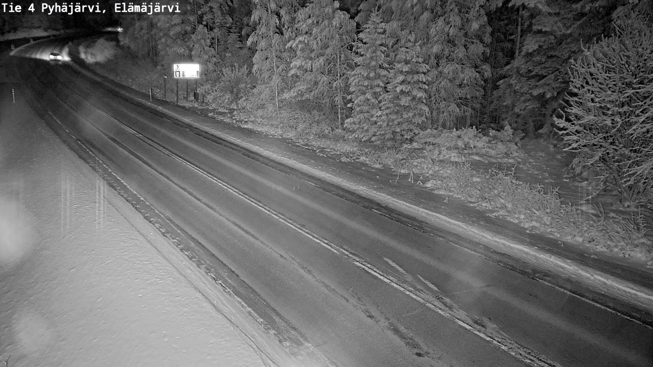 Weather Camera Image Road 4 Pyhäjärvi, Elämäjärvi, Pyhäjärvi, Pohjois-Pohjanmaa