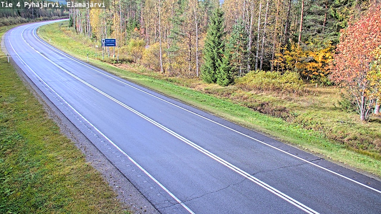 Weather Camera Image Road 4 Pyhäjärvi, Elämäjärvi, Pyhäjärvi, Pohjois-Pohjanmaa
