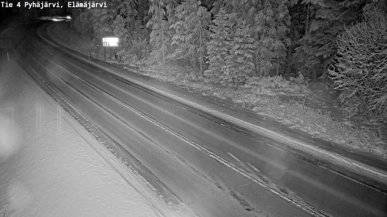Weather Camera Image Road 4 Pyhäjärvi, Elämäjärvi, Pyhäjärvi, Pohjois-Pohjanmaa