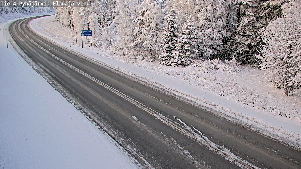 Weather Camera Image Road 4 Pyhäjärvi, Elämäjärvi, Pyhäjärvi, Pohjois-Pohjanmaa