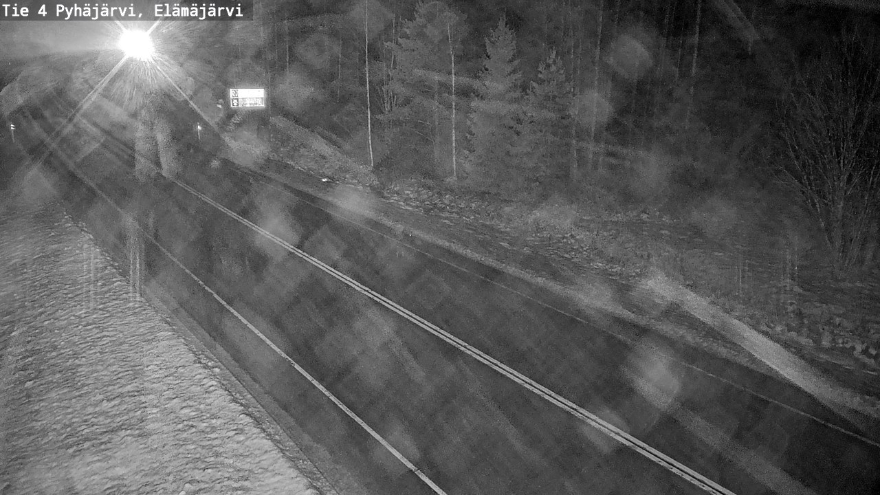 Weather Camera Image Väg 4 Pyhäjärvi, Elämäjärvi, Pyhäjärvi, Pohjois-Pohjanmaa