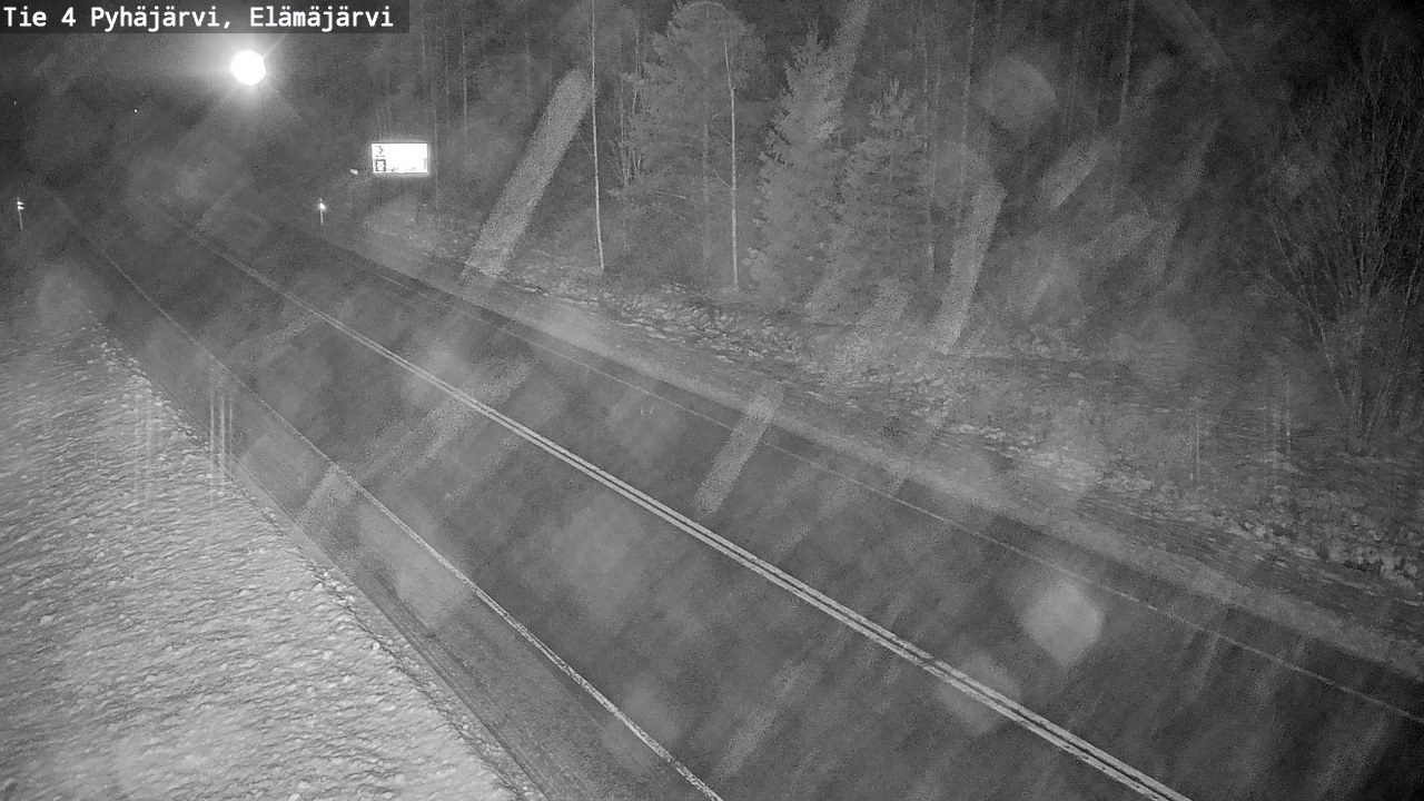 Weather Camera Image Väg 4 Pyhäjärvi, Elämäjärvi, Pyhäjärvi, Pohjois-Pohjanmaa