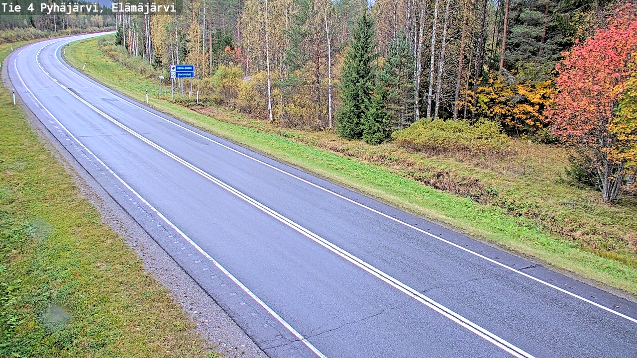 Weather Camera Image Road 4 Pyhäjärvi, Elämäjärvi, Pyhäjärvi, Pohjois-Pohjanmaa