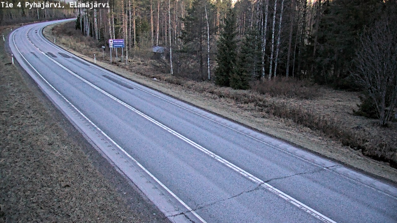 Weather Camera Image Road 4 Pyhäjärvi, Elämäjärvi, Pyhäjärvi, Pohjois-Pohjanmaa
