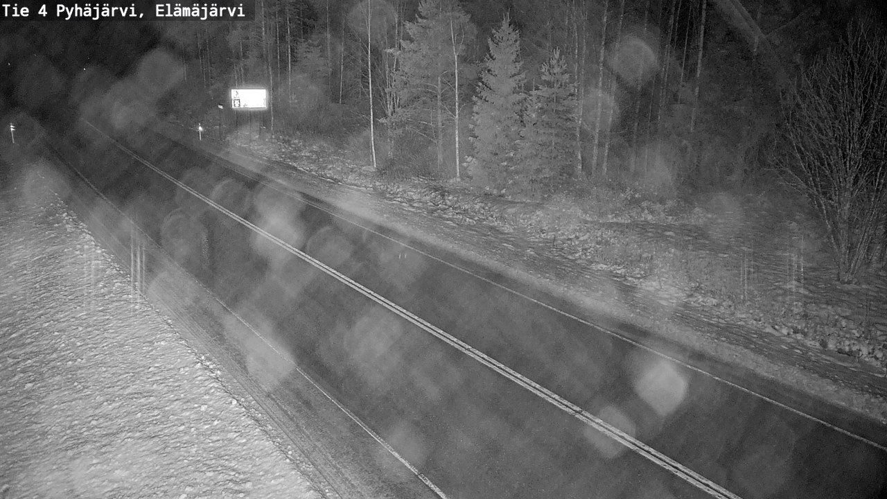 Weather Camera Image Väg 4 Pyhäjärvi, Elämäjärvi, Pyhäjärvi, Pohjois-Pohjanmaa
