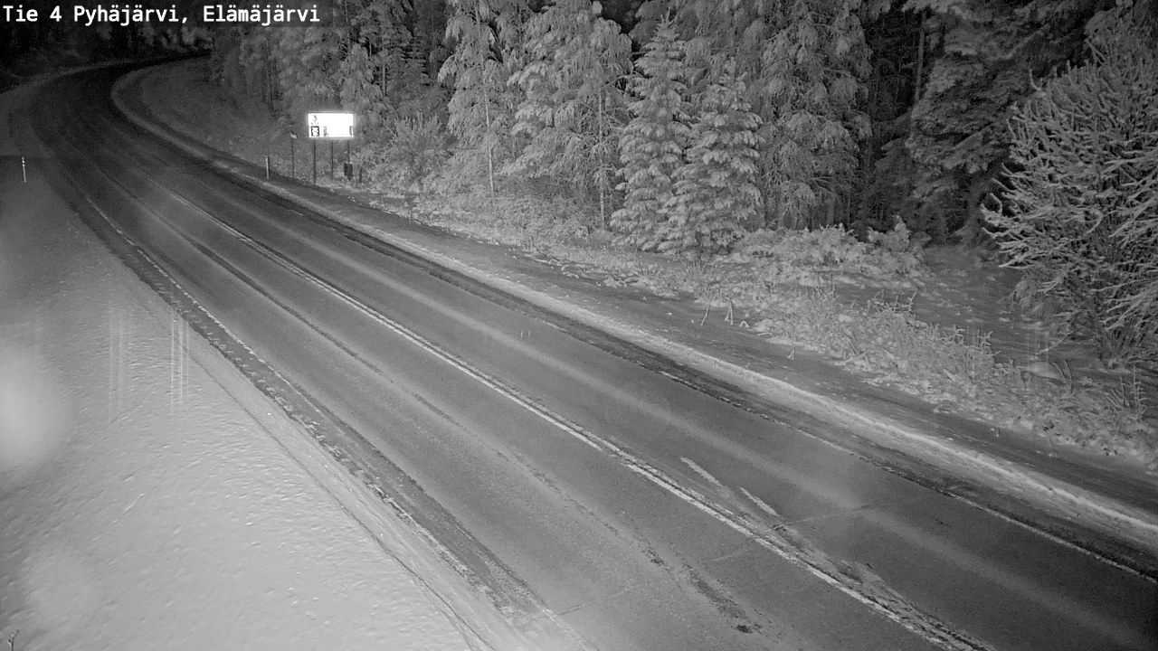 Weather Camera Image Road 4 Pyhäjärvi, Elämäjärvi, Pyhäjärvi, Pohjois-Pohjanmaa