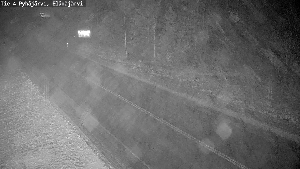 Weather Camera Image Road 4 Pyhäjärvi, Elämäjärvi, Pyhäjärvi, Pohjois-Pohjanmaa