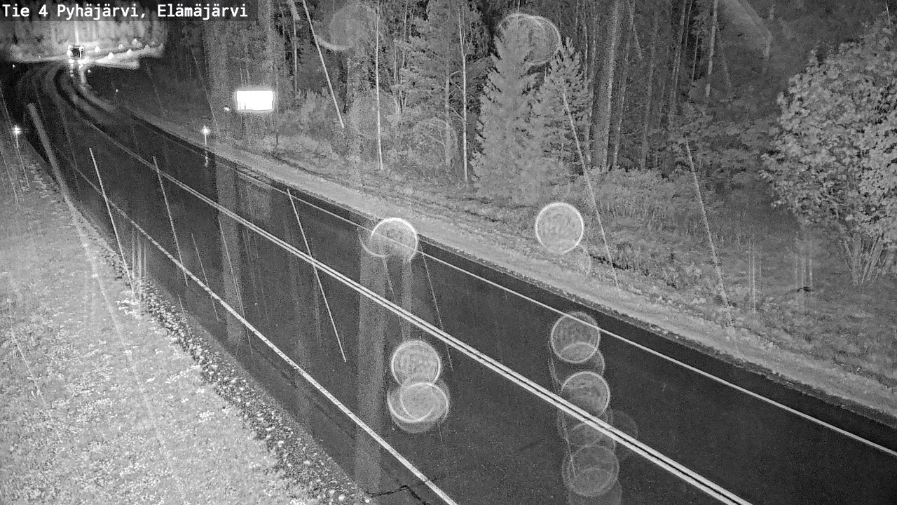 Weather Camera Image Road 4 Pyhäjärvi, Elämäjärvi, Pyhäjärvi, Pohjois-Pohjanmaa