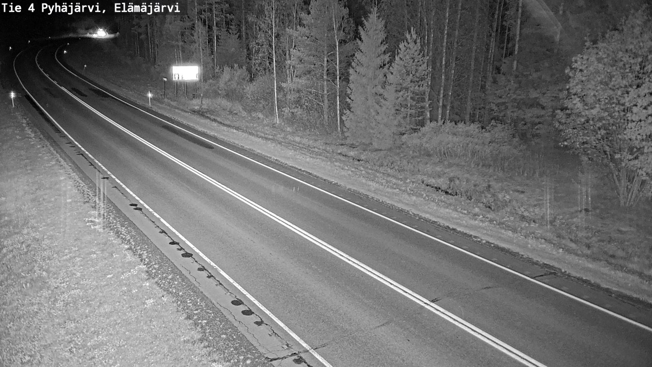 Weather Camera Image Road 4 Pyhäjärvi, Elämäjärvi, Pyhäjärvi, Pohjois-Pohjanmaa