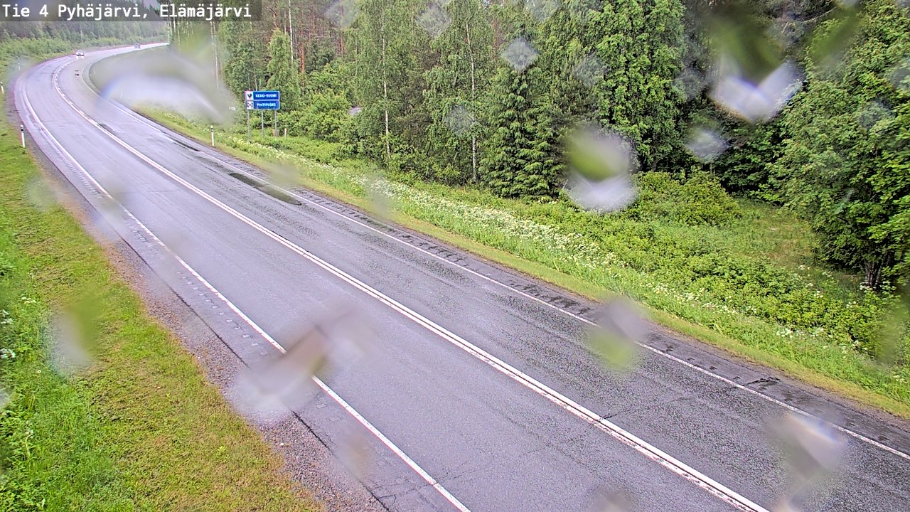 Weather Camera Image Väg 4 Pyhäjärvi, Elämäjärvi, Pyhäjärvi, Pohjois-Pohjanmaa