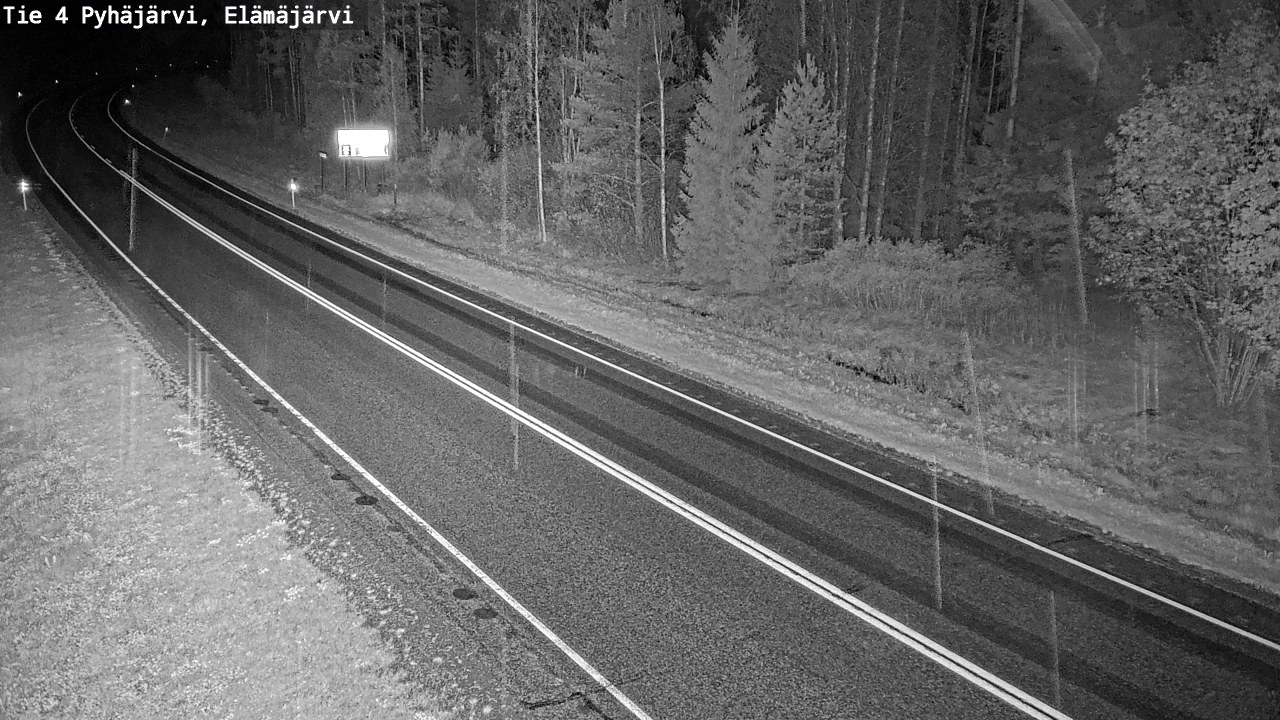 Weather Camera Image Road 4 Pyhäjärvi, Elämäjärvi, Pyhäjärvi, Pohjois-Pohjanmaa