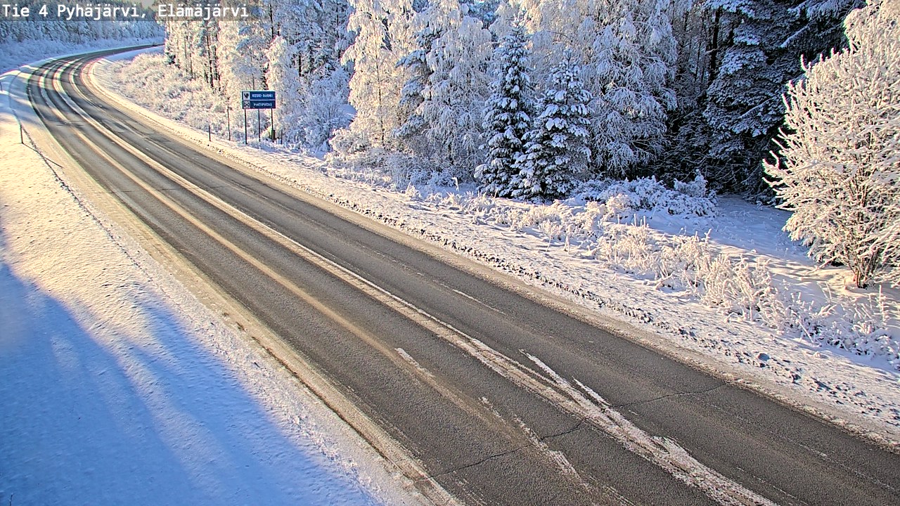 Weather Camera Image Road 4 Pyhäjärvi, Elämäjärvi, Pyhäjärvi, Pohjois-Pohjanmaa