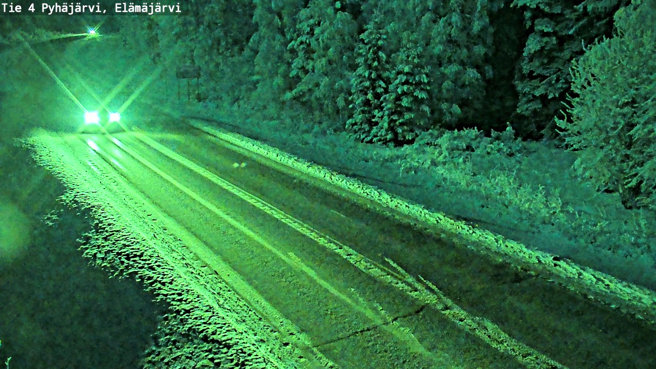 Weather Camera Image Road 4 Pyhäjärvi, Elämäjärvi, Pyhäjärvi, Pohjois-Pohjanmaa