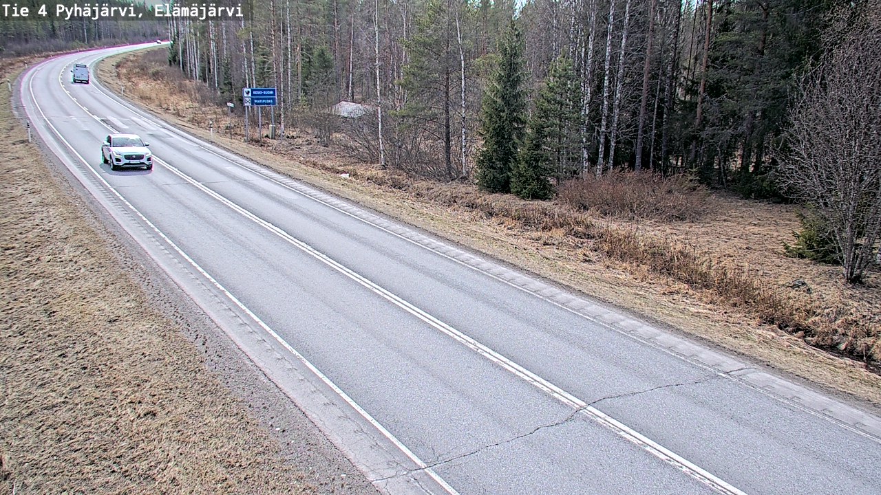 Weather Camera Image Road 4 Pyhäjärvi, Elämäjärvi, Pyhäjärvi, Pohjois-Pohjanmaa