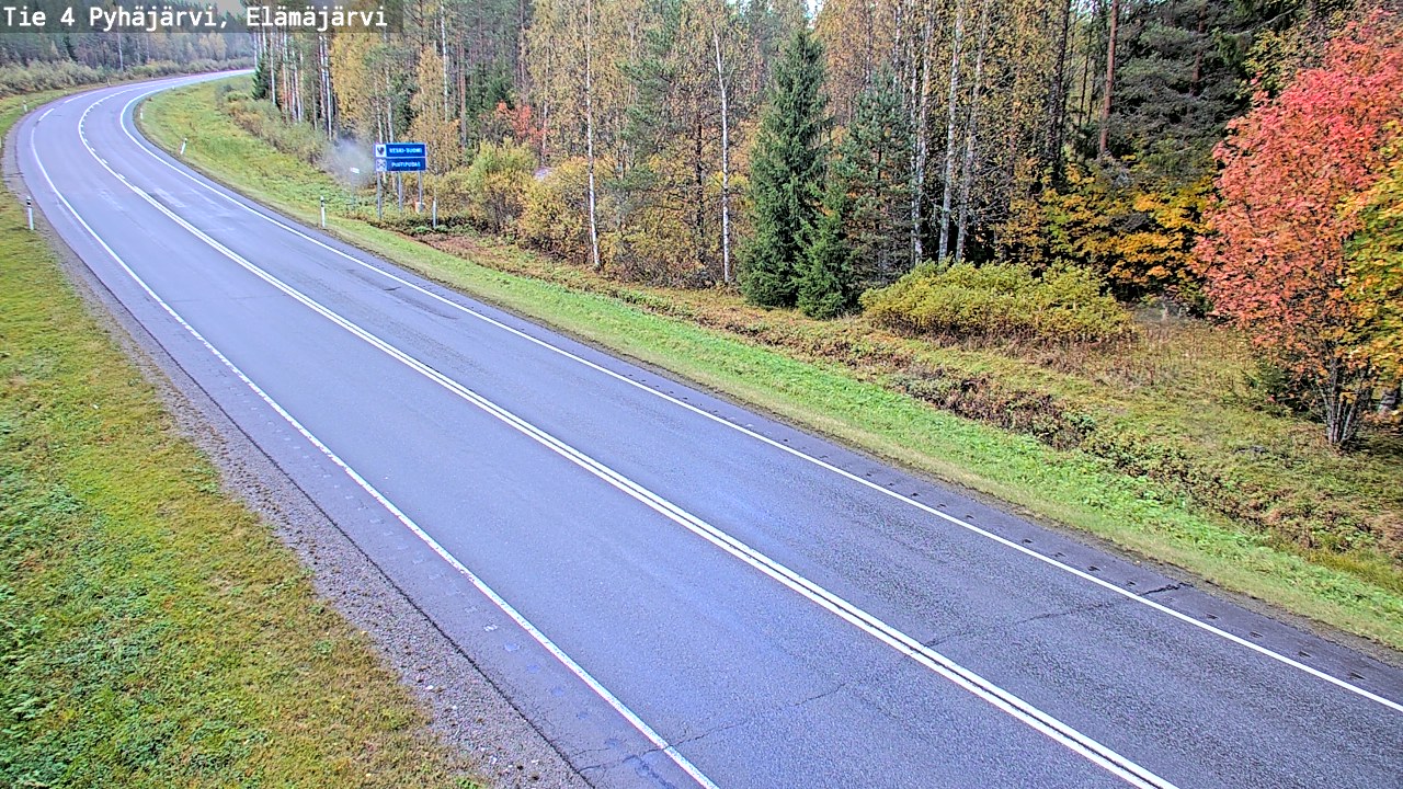 Weather Camera Image Road 4 Pyhäjärvi, Elämäjärvi, Pyhäjärvi, Pohjois-Pohjanmaa