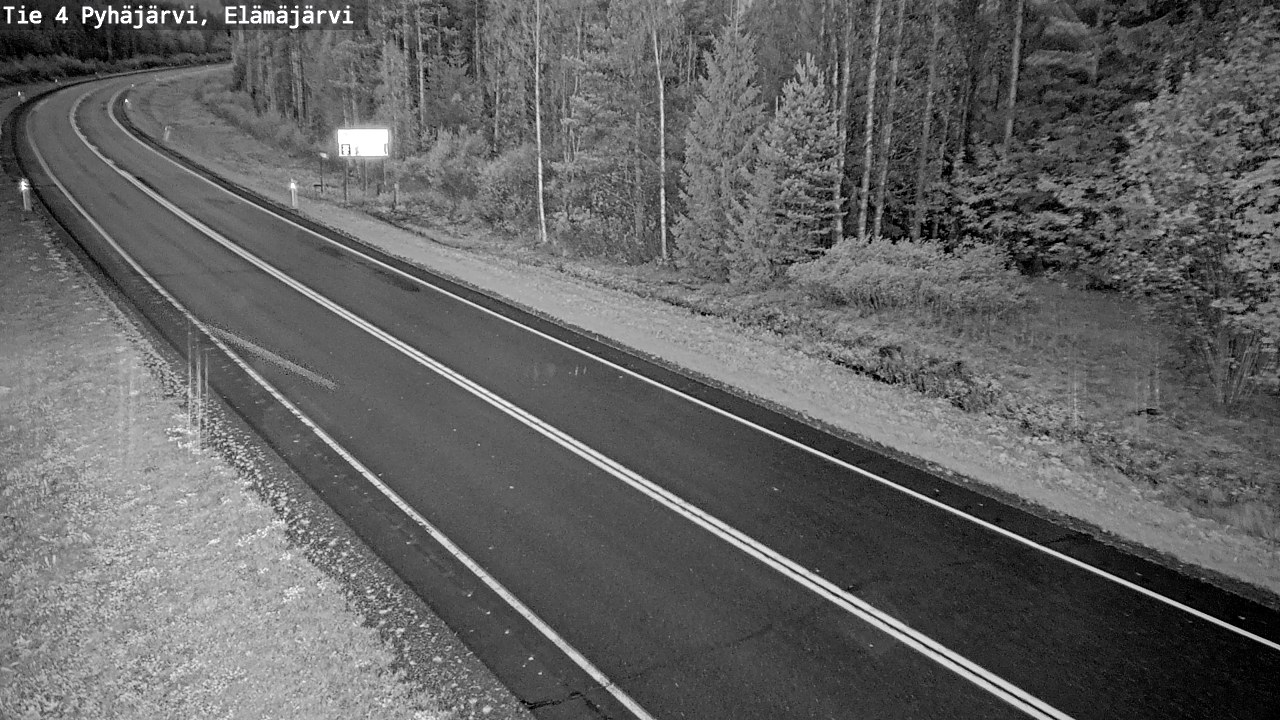 Weather Camera Image Road 4 Pyhäjärvi, Elämäjärvi, Pyhäjärvi, Pohjois-Pohjanmaa