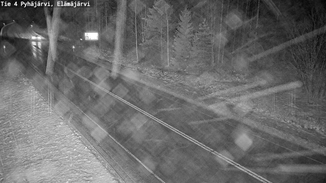 Weather Camera Image Väg 4 Pyhäjärvi, Elämäjärvi, Pyhäjärvi, Pohjois-Pohjanmaa
