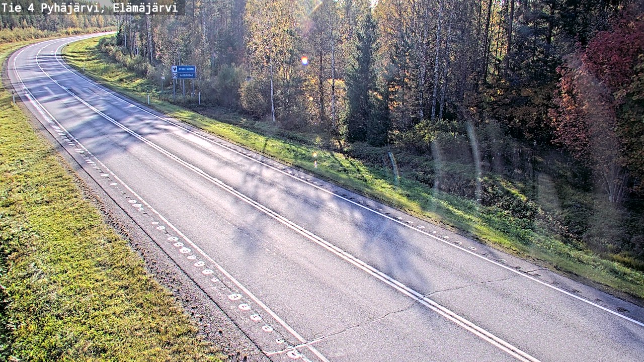 Weather Camera Image Road 4 Pyhäjärvi, Elämäjärvi, Pyhäjärvi, Pohjois-Pohjanmaa