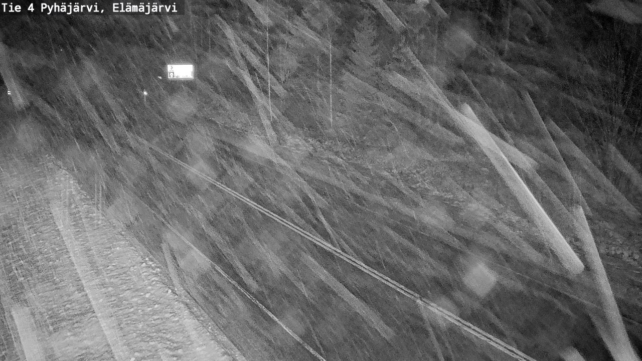 Weather Camera Image Väg 4 Pyhäjärvi, Elämäjärvi, Pyhäjärvi, Pohjois-Pohjanmaa