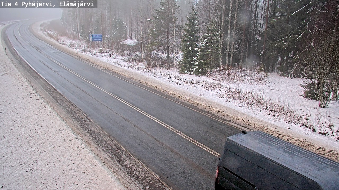 Weather Camera Image Road 4 Pyhäjärvi, Elämäjärvi, Pyhäjärvi, Pohjois-Pohjanmaa