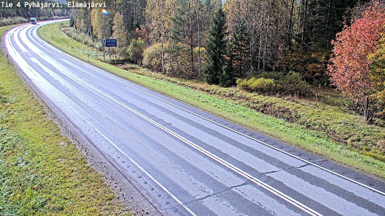 Weather Camera Image Road 4 Pyhäjärvi, Elämäjärvi, Pyhäjärvi, Pohjois-Pohjanmaa