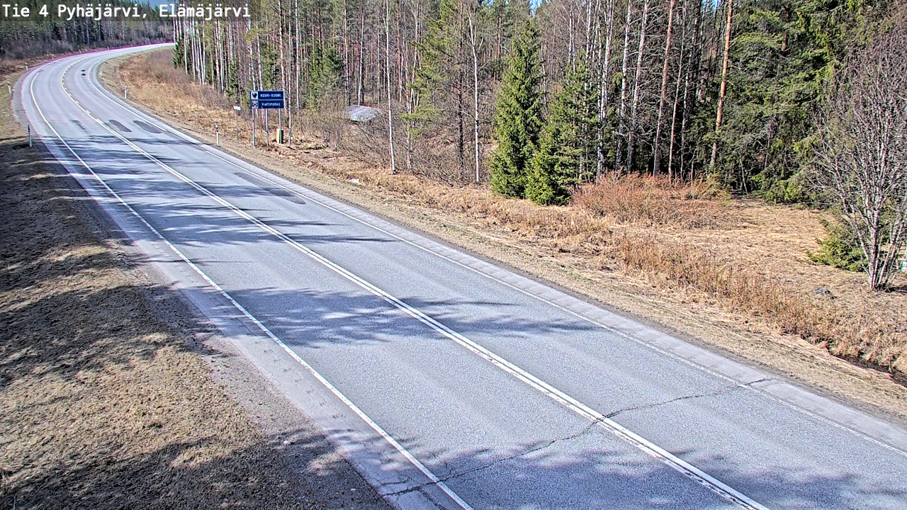 Weather Camera Image Road 4 Pyhäjärvi, Elämäjärvi, Pyhäjärvi, Pohjois-Pohjanmaa