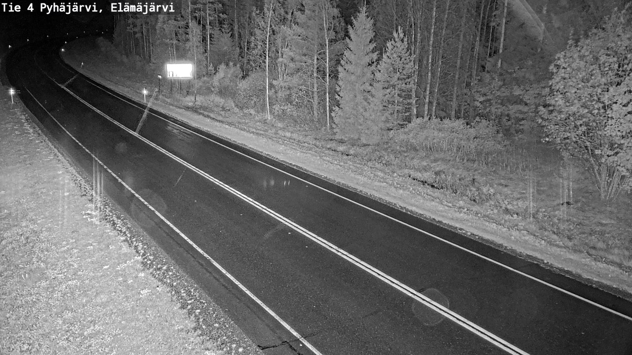 Weather Camera Image Road 4 Pyhäjärvi, Elämäjärvi, Pyhäjärvi, Pohjois-Pohjanmaa