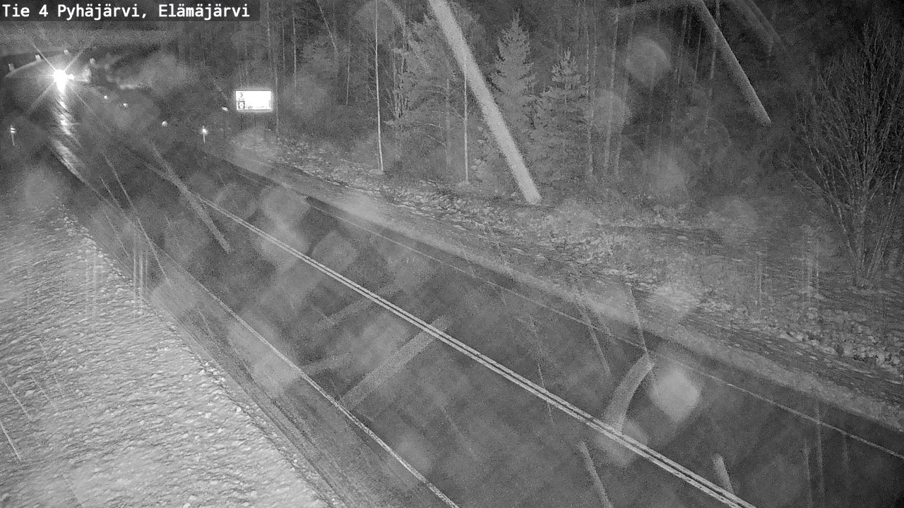 Weather Camera Image Väg 4 Pyhäjärvi, Elämäjärvi, Pyhäjärvi, Pohjois-Pohjanmaa