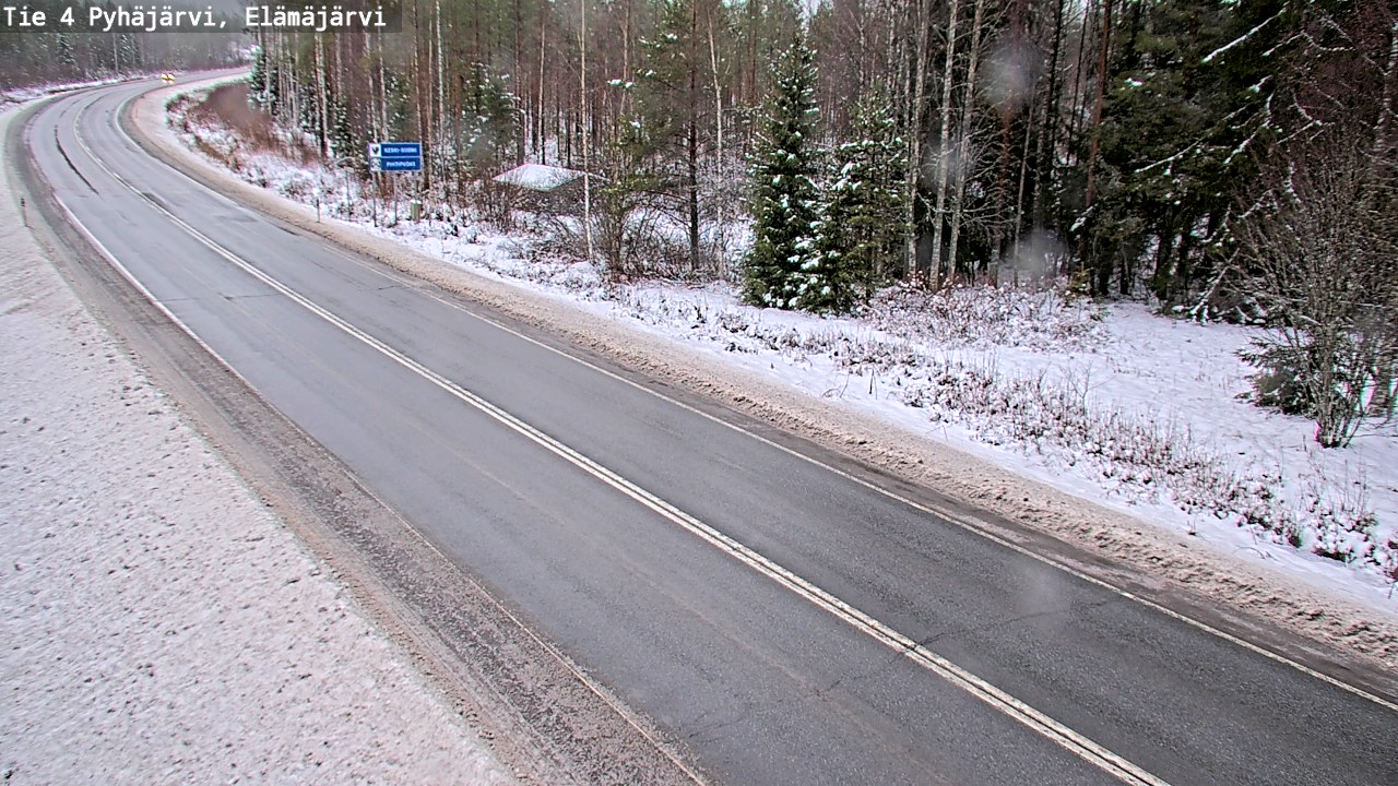 Weather Camera Image Väg 4 Pyhäjärvi, Elämäjärvi, Pyhäjärvi, Pohjois-Pohjanmaa