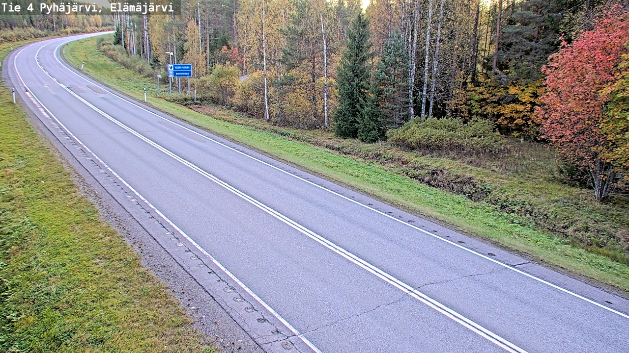 Weather Camera Image Road 4 Pyhäjärvi, Elämäjärvi, Pyhäjärvi, Pohjois-Pohjanmaa
