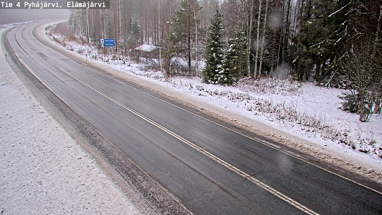 Weather Camera Image Road 4 Pyhäjärvi, Elämäjärvi, Pyhäjärvi, Pohjois-Pohjanmaa